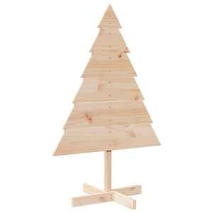 vidaXL Kerstdecoratie kerstboom 110 cm massief hout