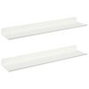 vidaXL Drijvende plank 2 st Wit 100 x 9 x 2,5 cm Staal