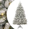 vidaXL Kunstkerstboom met 300 LED Groen en Wit 300 cm PVC en Metaal