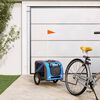 vidaXL Hondenfietstrailer oxford stof en ijzer blauw en grijs