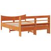 vidaXL Bedframe met hoofdbord massief grenenhout wasbruin 140x190 cm