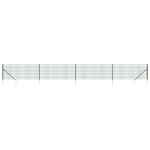 vidaXL Draadgaashek met grondankers 1,1x10 m groen