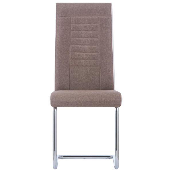 vidaXL Eetkamerstoelen 4 st stof bruin