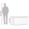 vidaXL Tuinbox 129x67x65 cm grijs