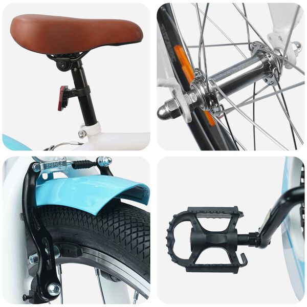 vidaXL Kinderfiets 20 Inch voor 6-11 jaar oud Lichtblauw