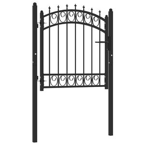 vidaXL Hekpoort EMMEN met stalen pinnen 103x97 cm zwart