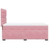 vidaXL Boxspring met matras fluweel roze 80x200 cm