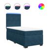 vidaXL Boxspring met matras fluweel blauw 80x200 cm