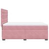 vidaXL Boxspring met matras fluweel roze 140x190 cm