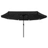 vidaXL Tuinparasol Zwart 395 x 395 x 245 cm Polyester
