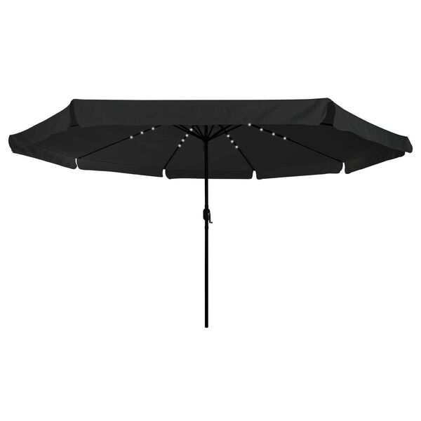 vidaXL Tuinparasol Zwart 395 x 395 x 245 cm Polyester