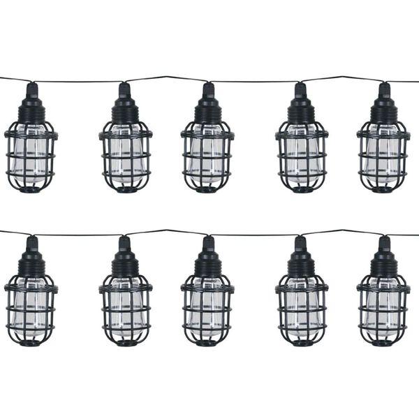 Luxform Tuinlichtsnoer Corsica solar LED transparant en zwart