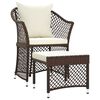 vidaXL 2-delige Loungeset met kussens poly rattan bruin
