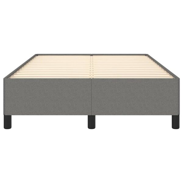 vidaXL Bedframe zonder matras 120x190 cm stof donkergrijs