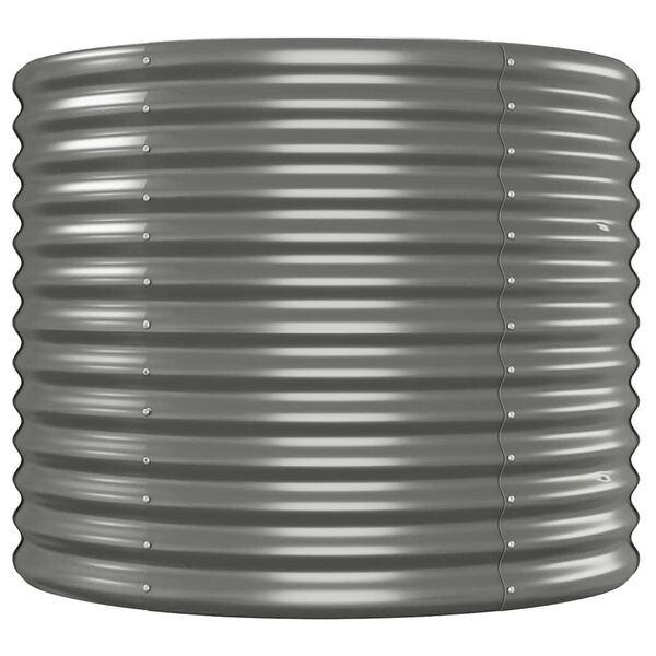 vidaXL Plantenbak 620x80x68 cm gepoedercoat staal grijs