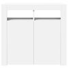 vidaXL Dressoir met LED-verlichting 80x35x75 cm wit