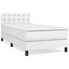 vidaXL Boxspring met matras kunstleer wit 90x190 cm