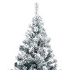 vidaXL Kunstkerstboom met 300 LED Wit 240 cm PVC en Staal en Kunststof