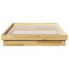 vidaXL Bedframe zonder matras 120x190 cm massief hout eiken