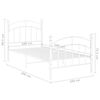 vidaXL Bedframe metaal wit 100x200 cm