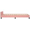 vidaXL Bedframe met hoofdeinde fluweel roze 90x190 cm