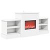 vidaXL Elektrische haard Wit 110 x 30 x 50 cm Bewerkt hout