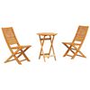 vidaXL Vouw Bistro Set 3 st Bruin Massief Acaciahout