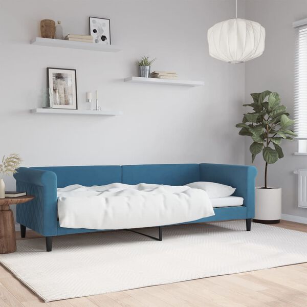 vidaXL Slaapbank 80x200 cm fluweel blauw