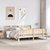 vidaXL Bedframe met hoofdbord massief grenenhout 180x200 cm