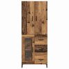 vidaXL Highboard met lade Oud Hout 69,5 x 34 x 180 cm Bewerkt hout