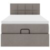 vidaXL Bed met matras 100x200 cm stof taupe