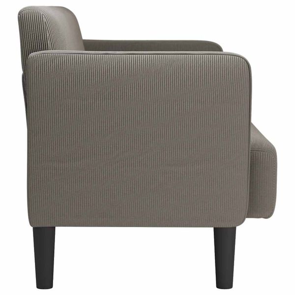vidaXL Loveseat bank 109 cm corduroy stof lichtgrijs