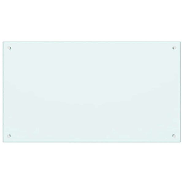 vidaXL Spatscherm keuken 100x60 cm gehard glas melkwit