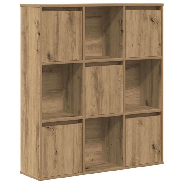 vidaXL Boekenkast 89x24x101,5 cm bewerkt hout artisanaal eikenkleurig