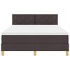vidaXL Boxspringbed met matras Donkerbruin 140 x 190 cm Stof
