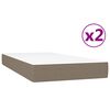 vidaXL Boxspring met matras stof taupe 200x200 cm