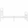 vidaXL Bedframe met hoofd- en voeteneinde metaal wit 100x200 cm