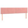 vidaXL Hoofdborden 180x5x78/88 cm fluweel roze