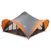 vidaXL Tipi Tent 18.0-persoons Grijs en Oranje Polyester en staal