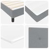 vidaXL Boxspringbed met matras Lichtgrijs 200 x 90 cm Polyester