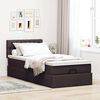 vidaXL Ottoman bed met matras en LED's 90x190cm stof donkerbruin