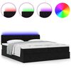 vidaXL Ottoman bed met matrassen en LED's 180x200cm fluweel zwart