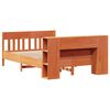 vidaXL Bed met boekenkast zonder matras grenenhout wasbruin 120x190 cm