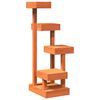 vidaXL Kattenmeubel 45,5x49x103 cm massief grenenhout wasbruin