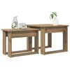 vidaXL Koffietafel Set 2 pcs Artisan Eiken Bewerkt hout