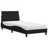 vidaXL Bed met matras "Hanko" stof zwart 90x200 cm