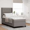 vidaXL Boxspring bed met matras met hoofdeinde Taupe 90 x 200 cm Stof