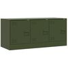 vidaXL Tv-meubel 99x39x44 cm staal olijfgroen