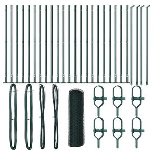 vidaXL Afrasteringspaal Groen