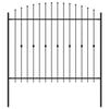 vidaXL Spike Fence ASTEN 200 x 200 cm Gepoedercoat staal Zwart